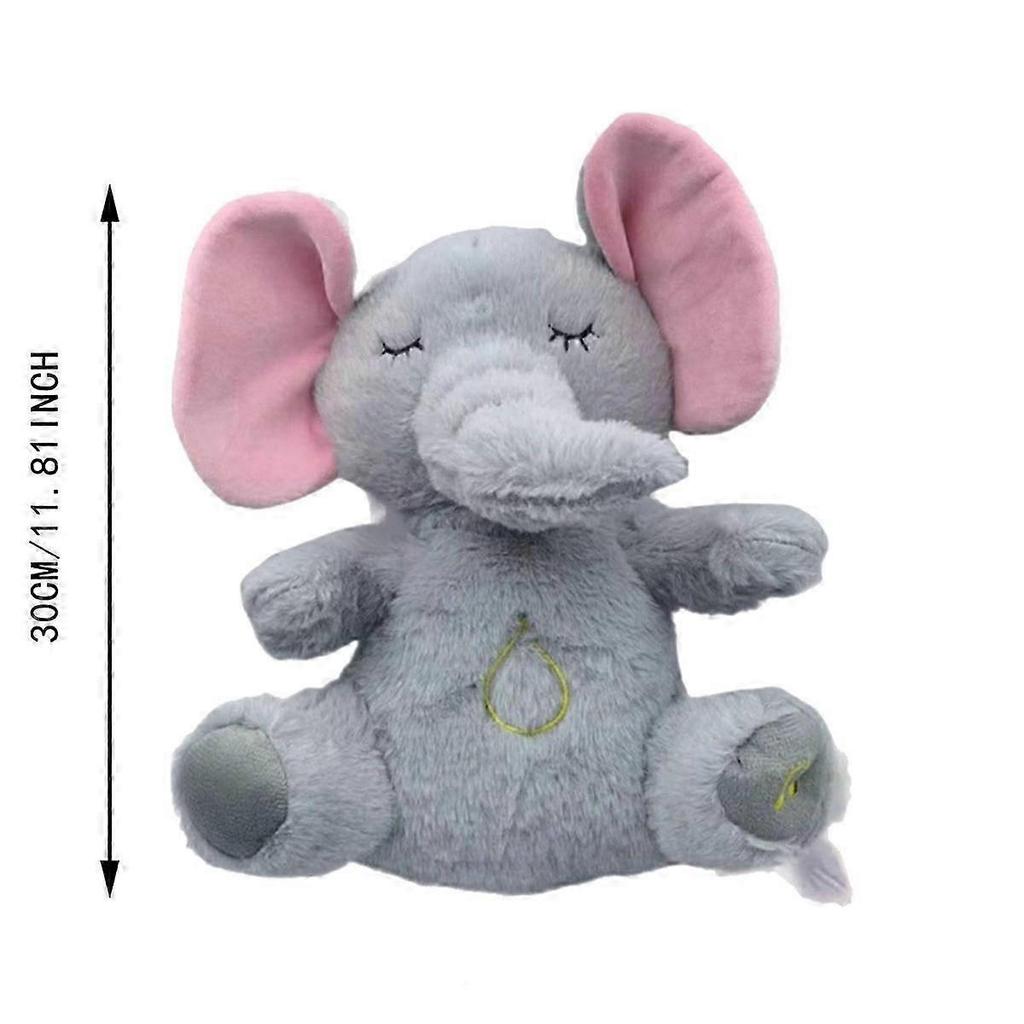 Calming Elephant Breathing Sleep Buddy, Portable Plush Baby Toy