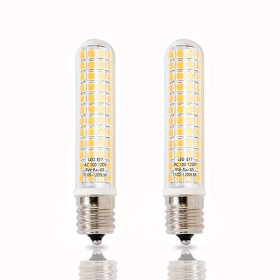 E17 LED Bulb, 9W, 1200LM, Dimmable, E17 Base, Equivalent To a 100W Halogen Lamp, 125pcs2835SMD, AC110V-130V, Warm White 3000K, Omnidirectional Wide