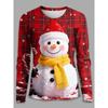 Womens Long Sleeve Loose Fit Christmas Tree Print T-Shirt Casual Round Neck Tee 2025 Fall