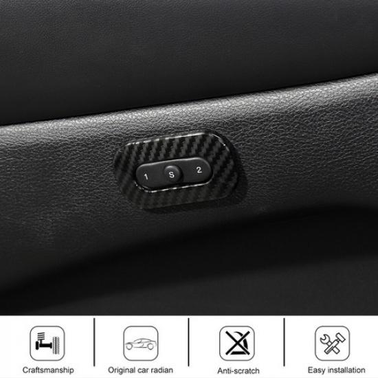 Memory Seat Switch Button Trim Cover for Grand Cherokee 2011- Carbon Fiber