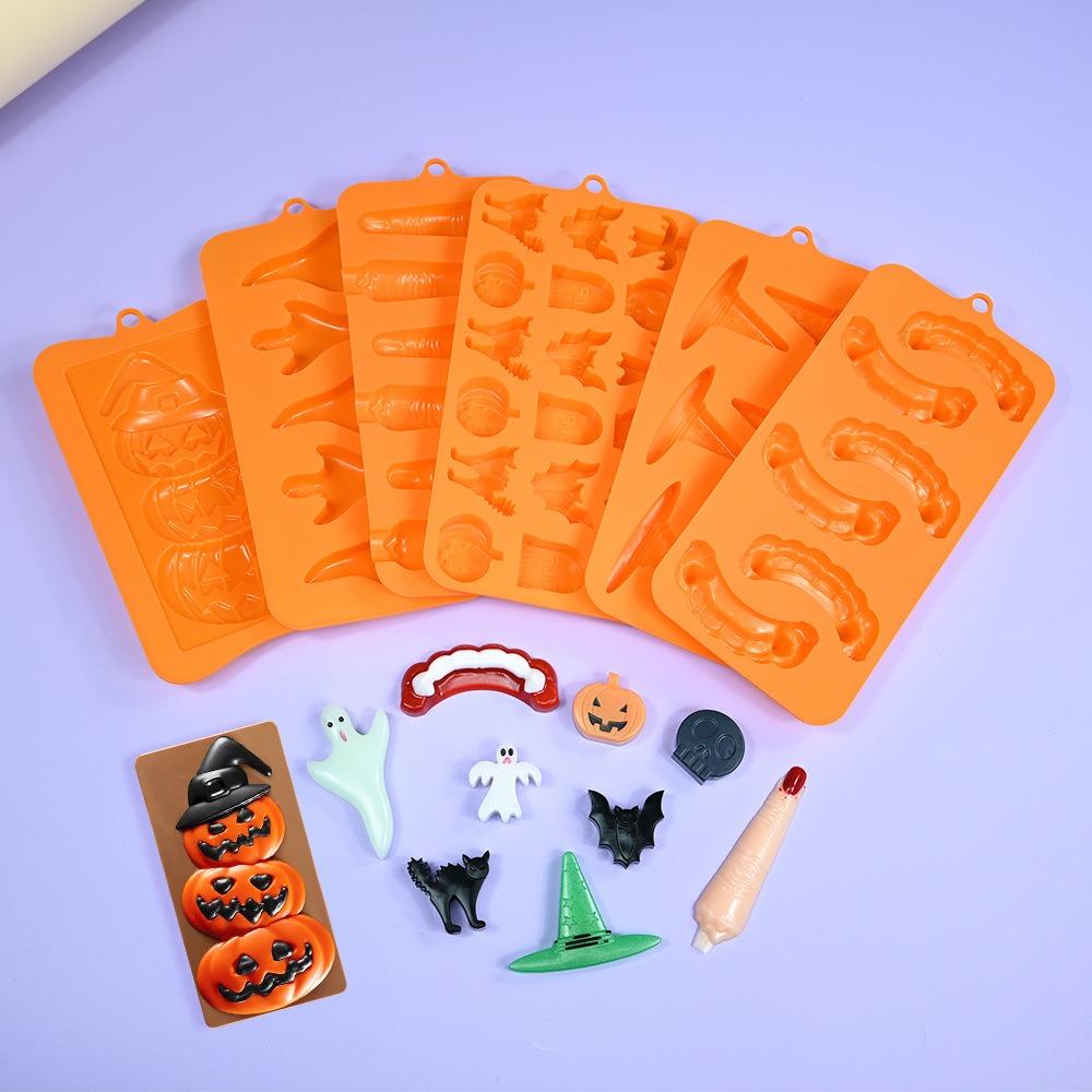 6 Cavity Witch Broom Cookie Mold DIY Mousse Cake Mould Bakeware Finger Biscuit Mold  Resin