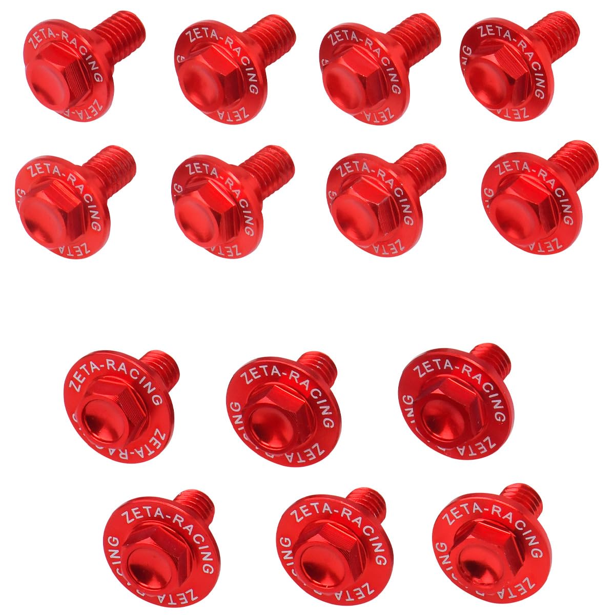 ZETA RACING CRF250L/(S)(MD47)  21-25 CRF300L  21-24 Exterior Aluminum Bolt Kit красный