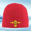 Golden Cross Black Background Letters Unisex Women Unisex Knitted Hat Beanie Pullover Cap Winter Thermal Warm Christmas Outdoor Cyc