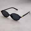 New Oval Sunglasses For Women Fashion Brand Black Small Frame Sun Glasses Female Retro Clear Lenses Eyewear Lady Trendy UV400