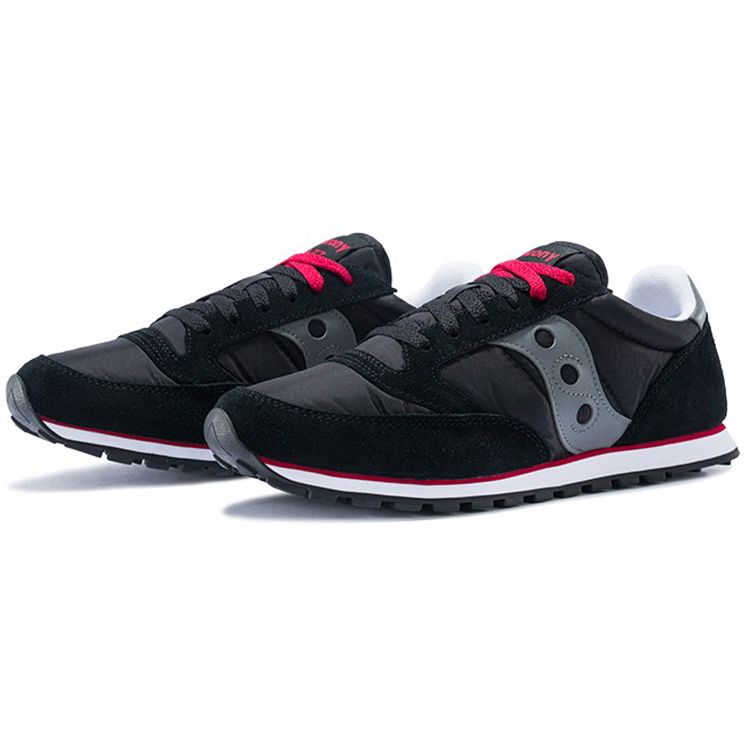 Saucony Jazz Low Pro Retro Low Top Running Shoes Men Running Shoes Black Gray Red S2866-7