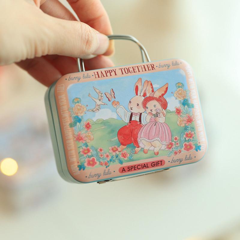 1pc Mini Tins Box Wedding Gifts Suitcase Tin Chocolate Candy Packaging Metal Storage Box