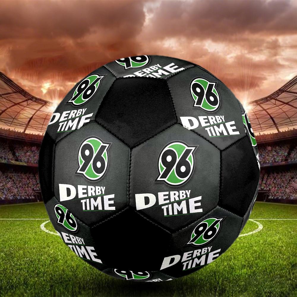 SIZE 5 Hannover 96 Soccer Ball Colorful All Ages Machine Stitched PVC Competition Ready Durable High-Bounce