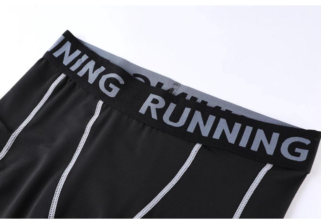 Summer Elastic Sports Compression Pants with Pockets