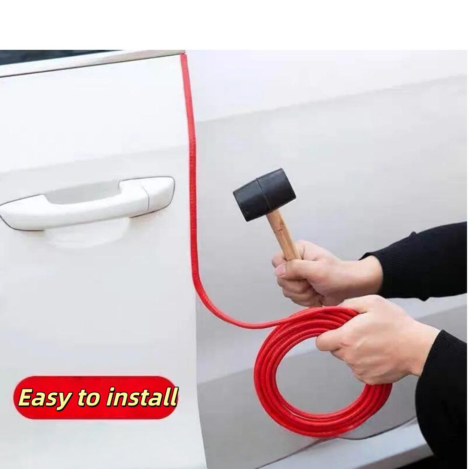 5M Car Rubber Door Sealing Strips Protector Car Door Edge Anti-Scratch Protector Car Door Clip-on Anti-collision Strip