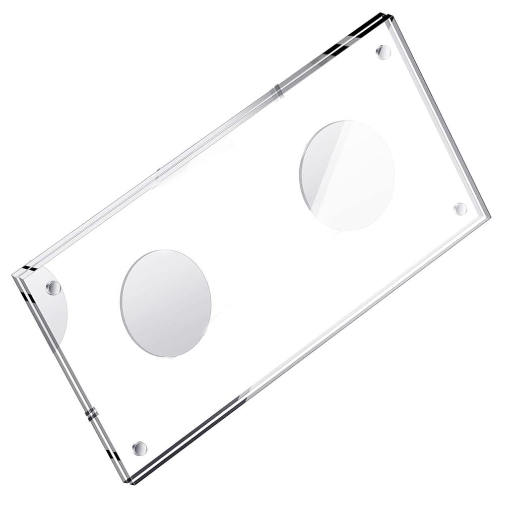 Clear Acrylic Magnetic Dollar Bill Display Frame For Currency Stamps Coins Collector Showcase With Clear View Protector