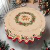 Vintage Christmas Tablecloth Snowman Elk Table Cover Christmas Decorations for Home 2026 Xmas Gifts Navidad Noel New Year 2026