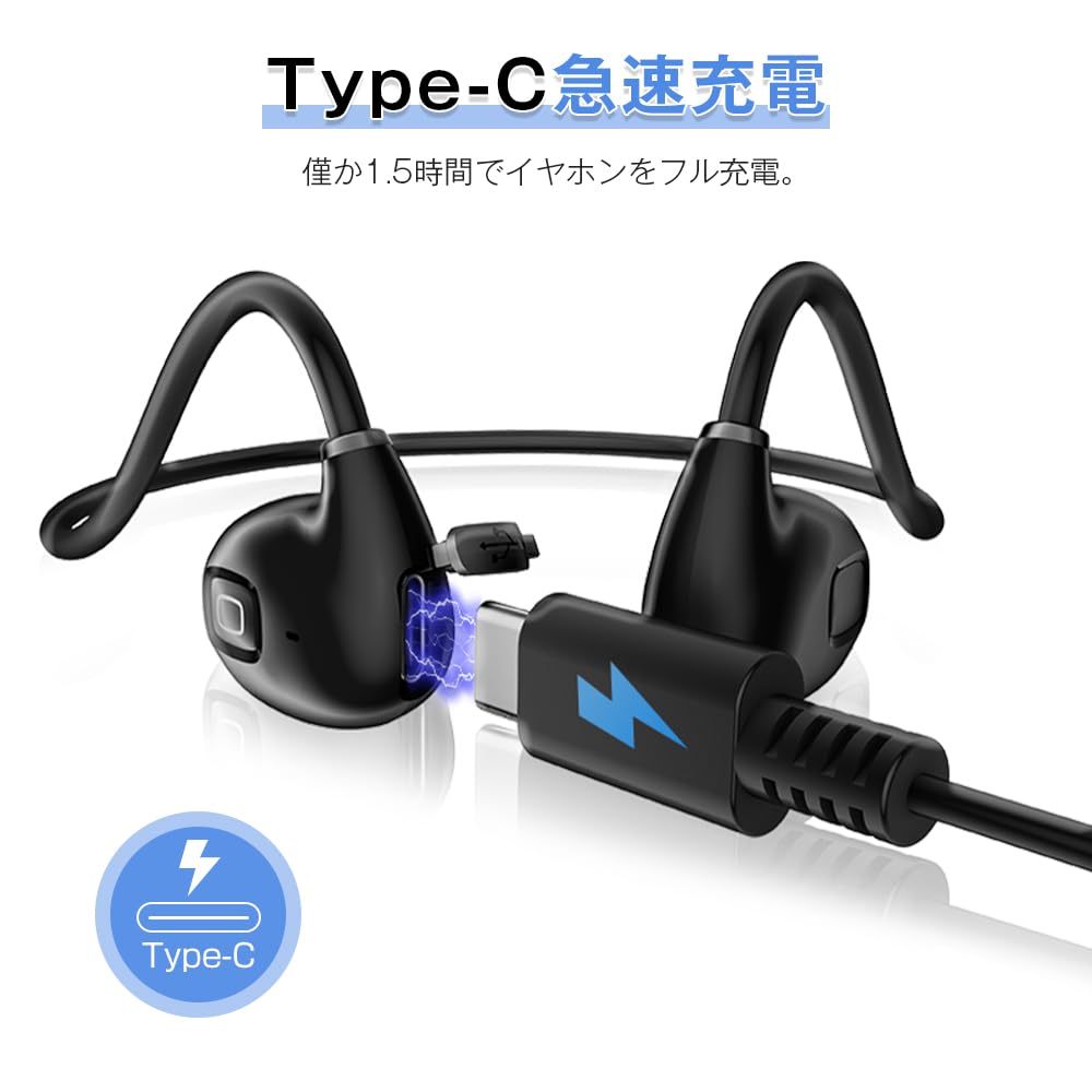 Wireless Earbuds, Open-Ear, Bone Conduction Earphones, Evolution of Bluetooth, Air Conduction, Ultra-Lightweight at 14g, 12 Hours of Continuous