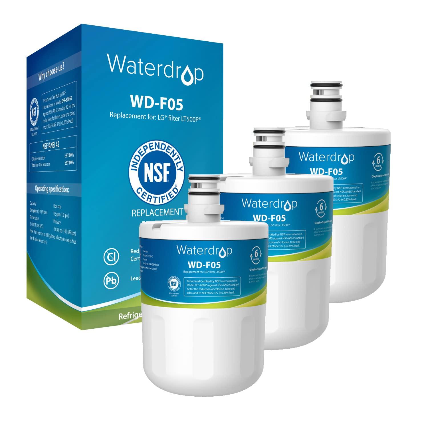 

Waterdrop 5231JA2002A Refrigerator Water Purifier LG LT500P ADQ72910911 ADQ72910901 Kenmore 9890 LFX25974ST LMX25964ST LSC2792 3 Packaging may
