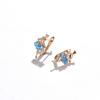 Umcho Stylish Drop Blue Zircon Earrings with Personalized Design Ballet Girl Earclasp