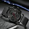 1pc/4pcs/set Fashion Men's Calendar Quartz Watch Business Man Wrist Watch & Bracelets Set, Father's Day Gifts