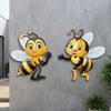 2 Stück Sonnenbeständige Garten-Bienen-Hängeplakette Wasserdichte Außen-Bienenkunst Hängend Innenhof Außenbereich