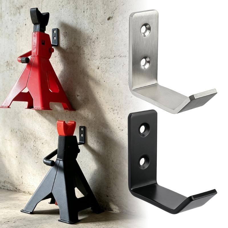 Wall Mount Utility Hook 6 Pack, Metal Storage Hook with Two Hole Design for Bathroom Kitchen Closet Home Daily Use