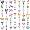 50 Transparent INS Butterfly Jewelry Stickers, Waterproof Transparent PET Handbook Material Decorative Guitar