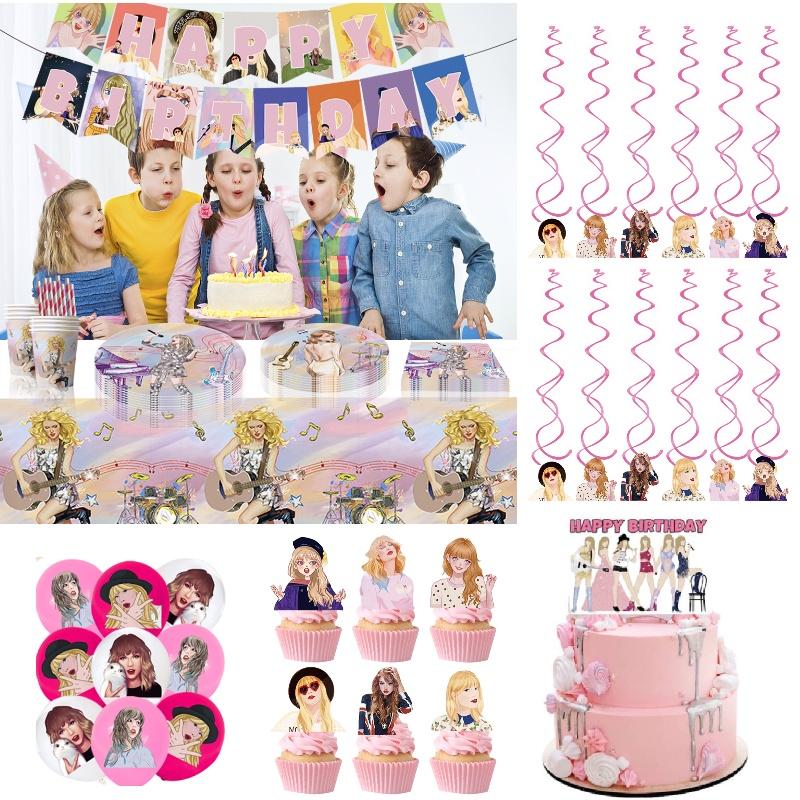 Other Brand Taylor Swift Party Supplies Plastic And Paper Materials For Versatile Decorations