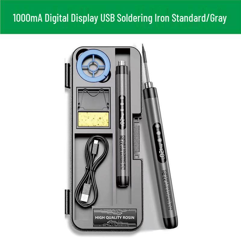 Digitalanzeige Akku USB Lötkolben Set - Tragbares Haushaltsreparaturwerkzeug