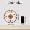 Minimalist Transparent Wood Grain Silent Wall Clock for Living Room Bedroom Kitchen Decorative Hanging Clock