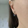 Серебряные серьги с сапфиром nano 1.163ct (2189008)