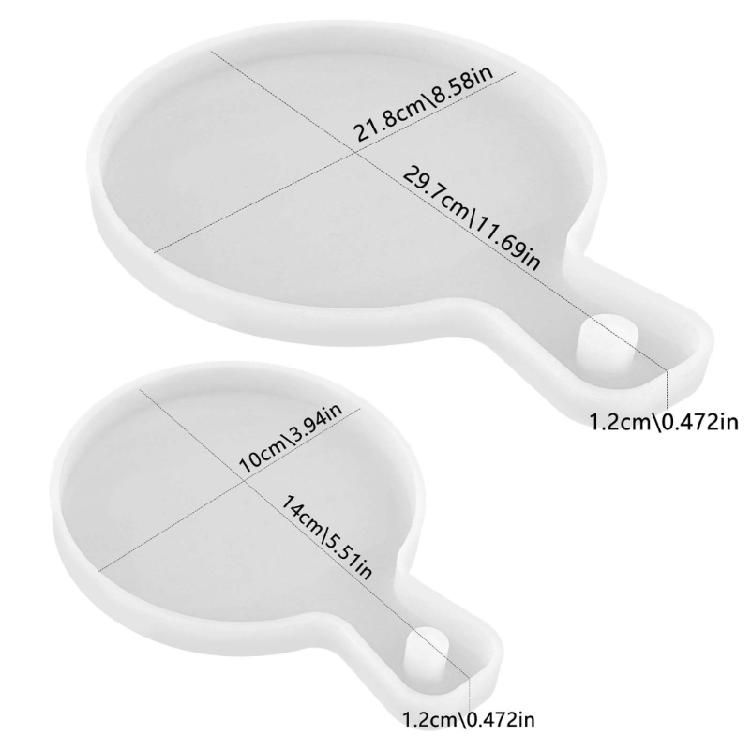 Multifunctional Silicone Mold Racket Shape Hand-Making Moulds Suitable for Plaster Resin Concrete Handheld Design