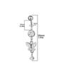 Stainless Steel Zircon Navel Ring Rhinestone Colorful Butterfly Pendants Belly Button Ring Hip Hop Piercing