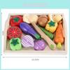 Childrens Wooden Kitchen Playset With Fruit And Vegetable Cutting Toys For Imaginative Cooking Fun