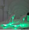 Fashion 2025 New 34-43 Sexy Super High Heel Shoes Luminous Slim Heel Platform Sandals Transparent Model Crystal Shoes Wedding Shoes