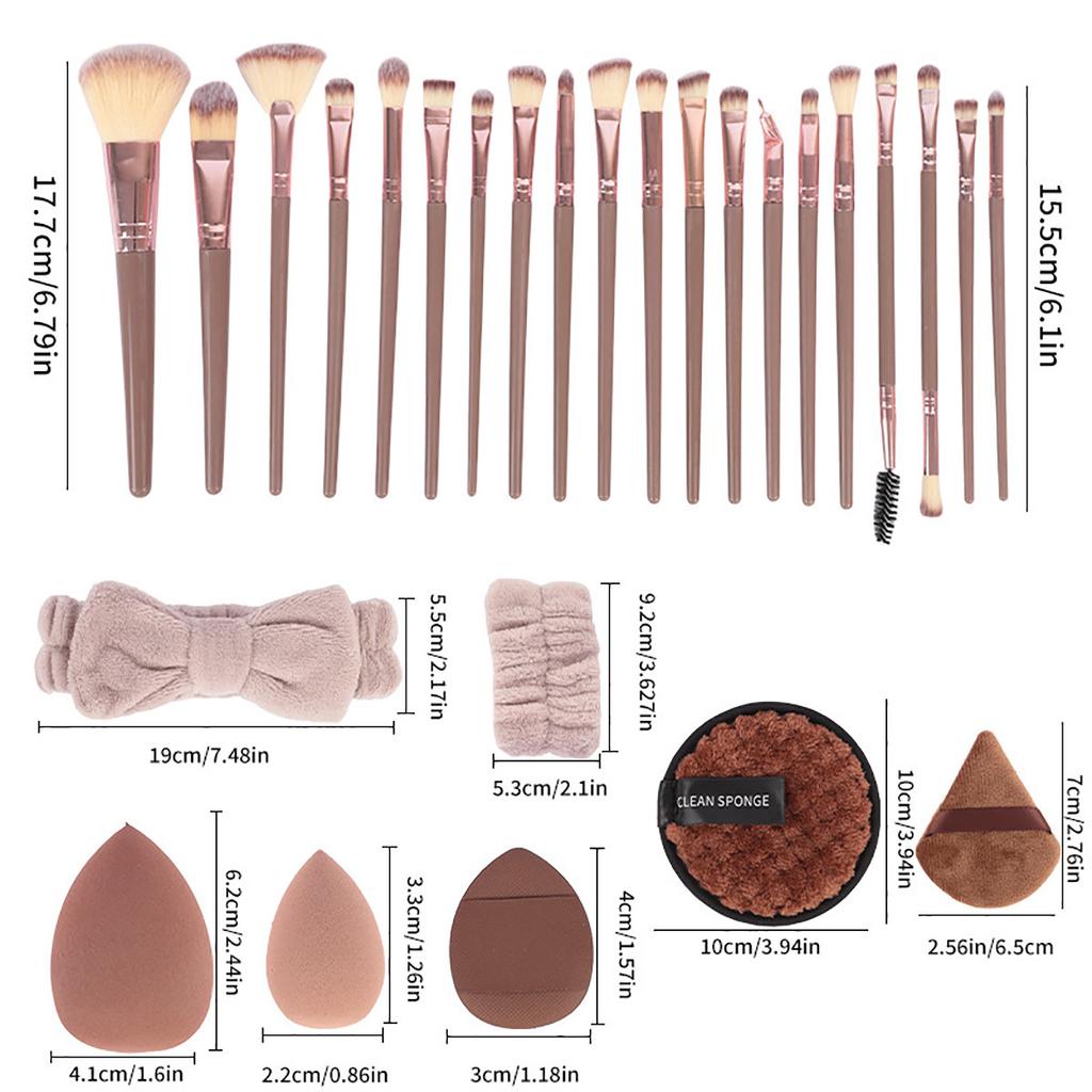42-Piece Makeup Tool Set, Beauty Blender Makeup Brush Sponge Puff Full Kit