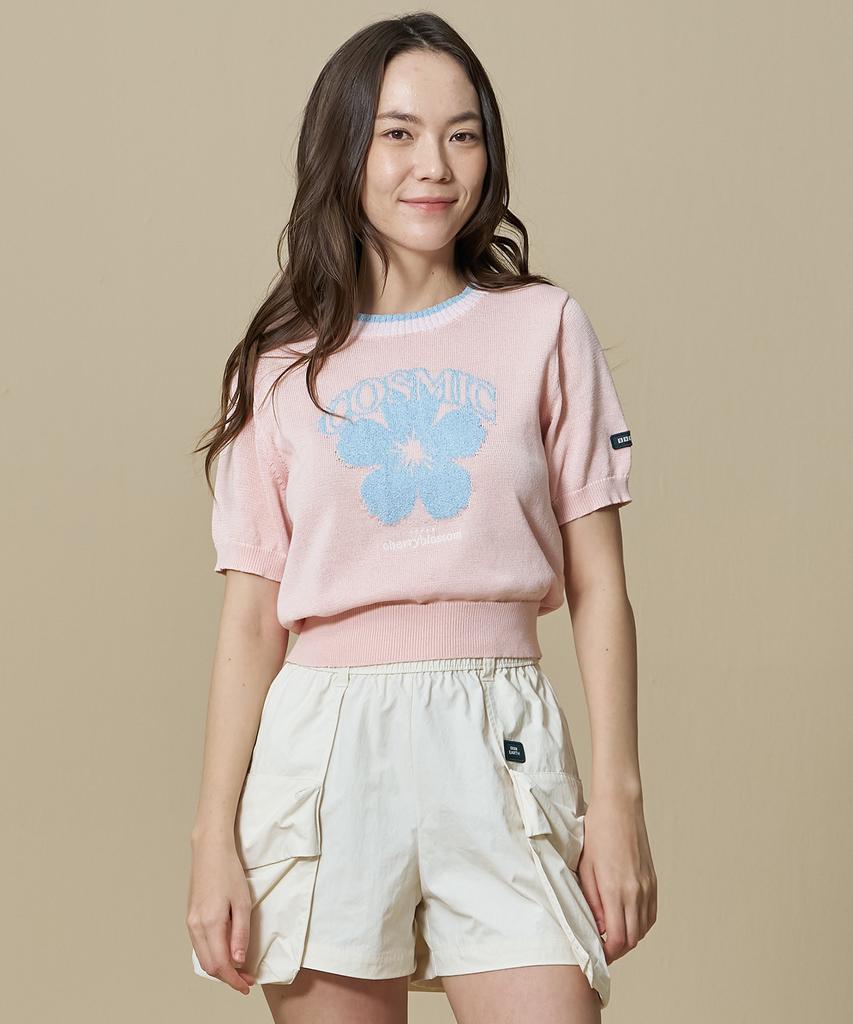 BBC EARTH W Artwork Short Sleeve Sweater_Light Pink