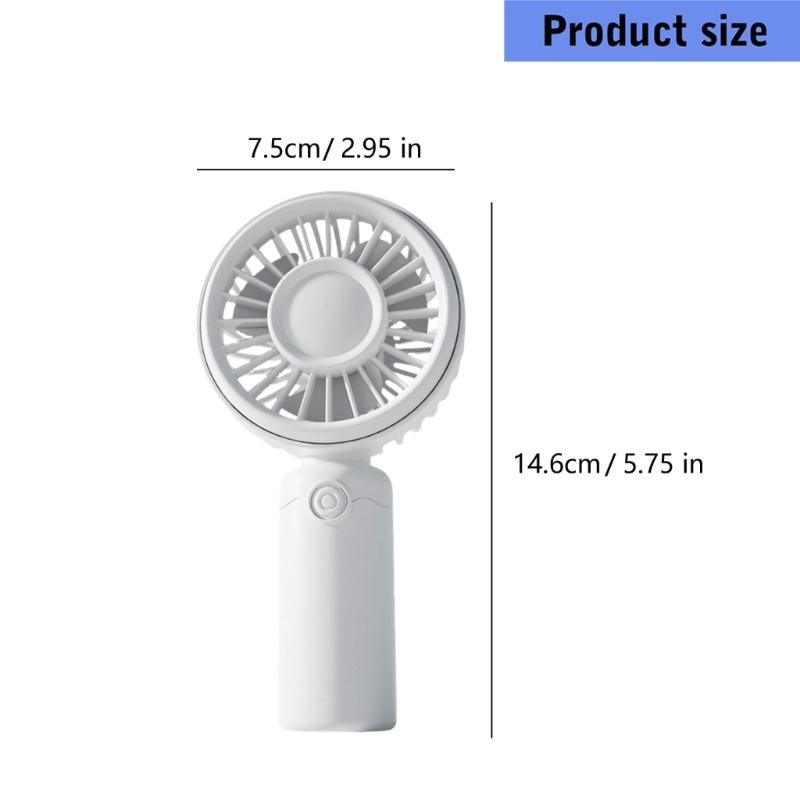 Portable Handheld USB Mini Fan with One Button 3 Speed Use for Dorm Rest, Office Desk, and Daily Carry Cooling