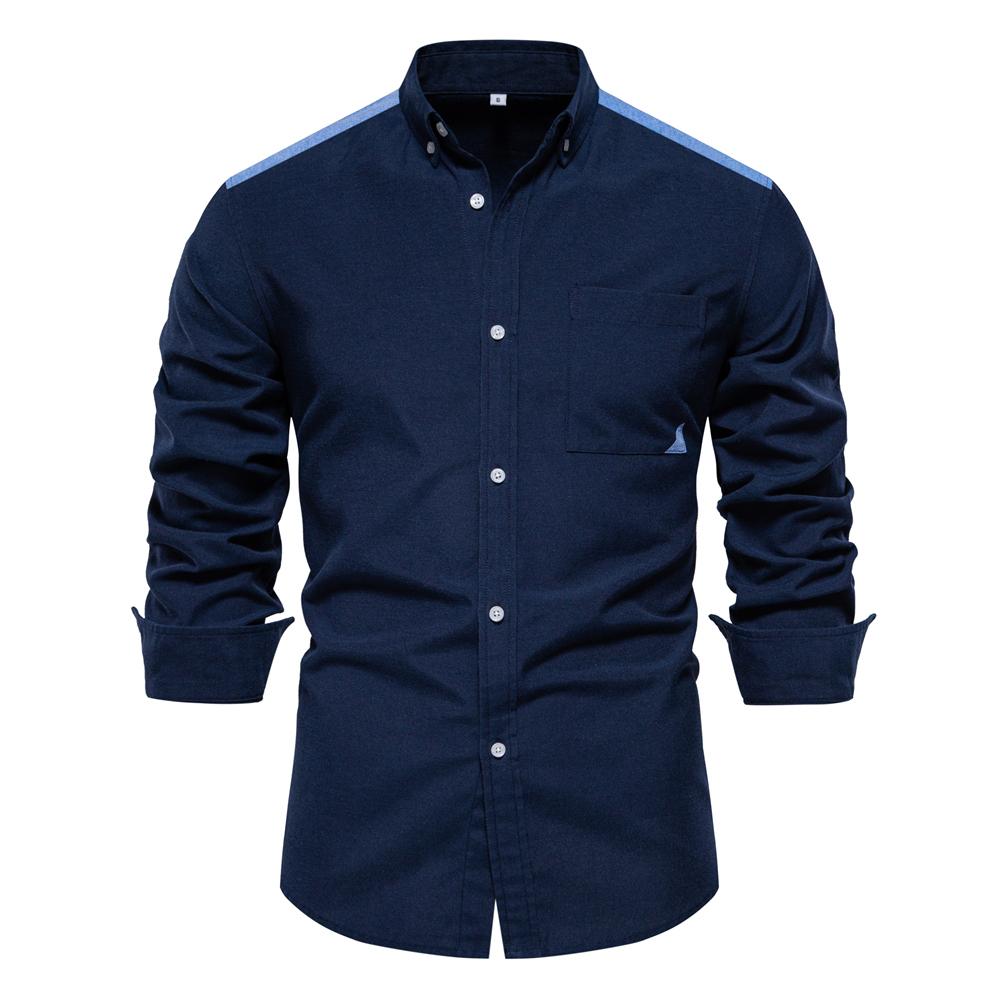 AIOPESON 2024 New Spring Cotton Men's Oxford Shirt Long Sleeve Button Down Social Business Casual Shirts for Men