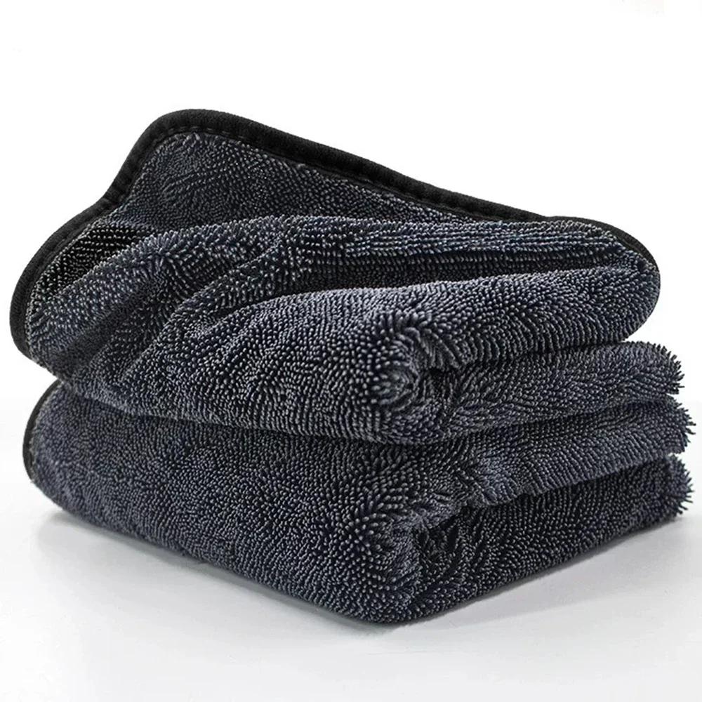 Microfiber Car Wash Towel High-quality Thicken Plush Double-sided Car Detailing Home Kitchen Cleaning Cloth Super Absorbent Rags