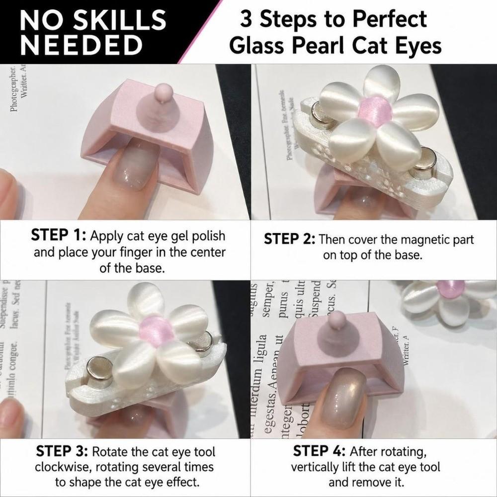 Portable Cat Eye Nail Magnet Rotatable Rotatable Nail Magnet Professional Nail Art Magnet Tool DIY