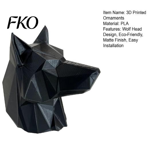 Truck Trailer Decor Pendant 3D Printed Wolf Car Hitch Decoration, Howling Head Ornament Personalized Gift for SUV Rear Bumper, Matte Finish