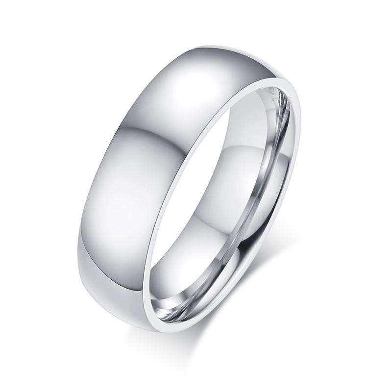 Vnox Simple Stainless Steel Wedding Bands Ring for Women Men Never Fade Female Classic Engagement Personalized Alliance