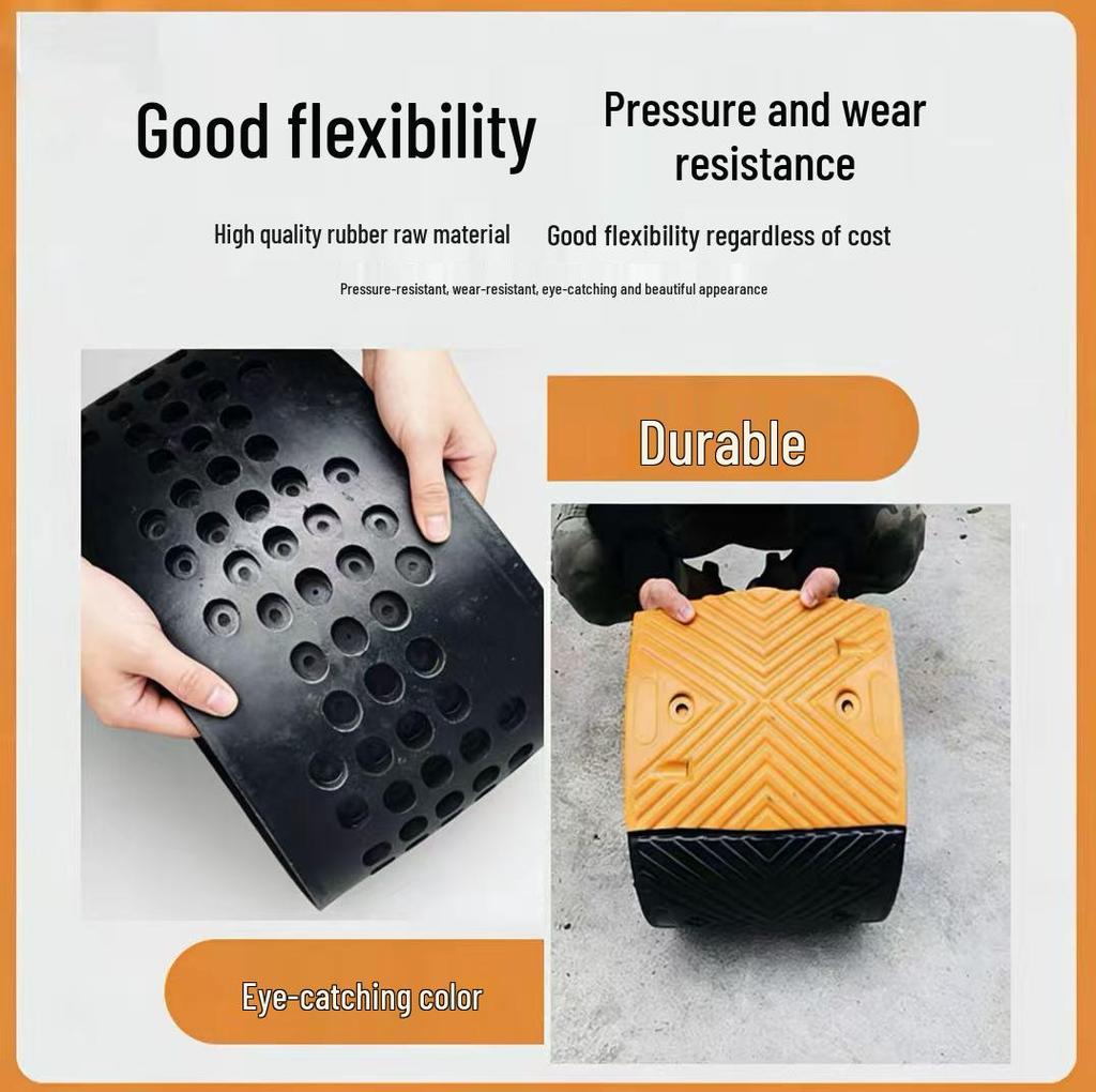 Residential Road Rubber Speed Bump Intersection Strip for Shock Absorption and Speed Reduction