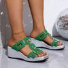 Summer Fashion Women Slip on Platform Wedges Comfortable Plus Size Shoes for Women 36-43 Peep Toe Non-slip Women Slippers