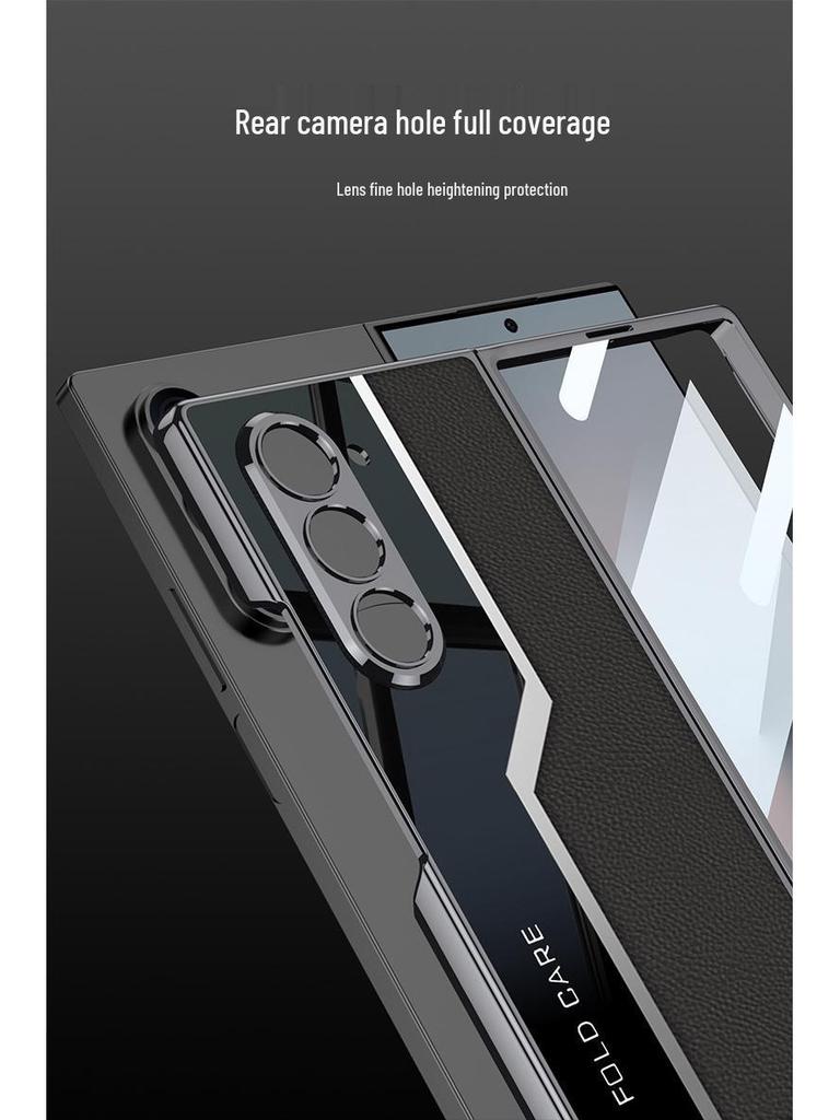 Samsung Galaxy Z Fold6 Electroplated Leather Protective Case
