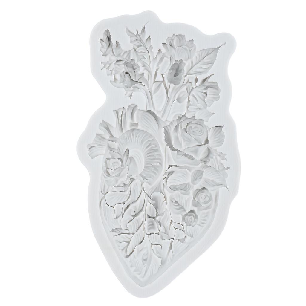 Human Organs Silicone Mold Lung Heart Brain Skull Skeleton Fondant Molds Cake Decorating Tools Cupcake Topper Candy Sugar Craft Gum Paste Polymer Clay