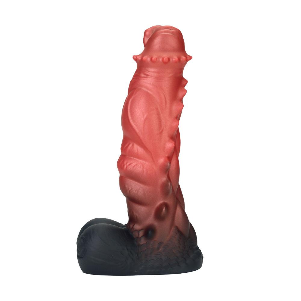 Muscle God's New Anal Plug Shaped Silicone Dildo Soft Mixed Color Female Simulation Masturbator