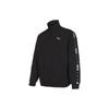 Puma Düz Renk Yazı Baskılı Logolu Fermuarlı Dik Yaka Ceket Unisex Ceket Siyah 536771-01