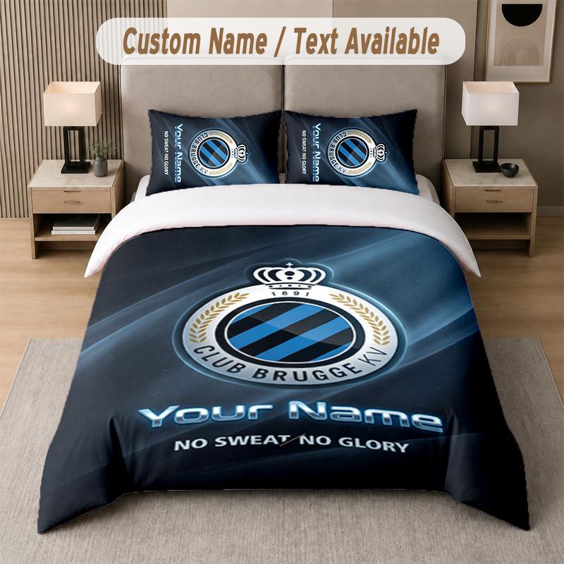 Club Brugge FC Design Bedding Set Custom Text 1 Duvet Cover & 2 Pillow Cases