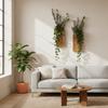 Art Decor Natural Wood Wall Planter Handmade Boho Style Hanging Planter Modern Farmhouse Wooden Wall Vase Bedroom