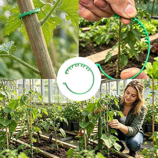 Adjustable Plant Fixing Buckles Reusable Plant Fixing Clips Plastic Plant Vine Clips Stem Support
