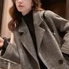 Women's 2025 Spring Woolen Slim Fit Jacket - Korean & British Style