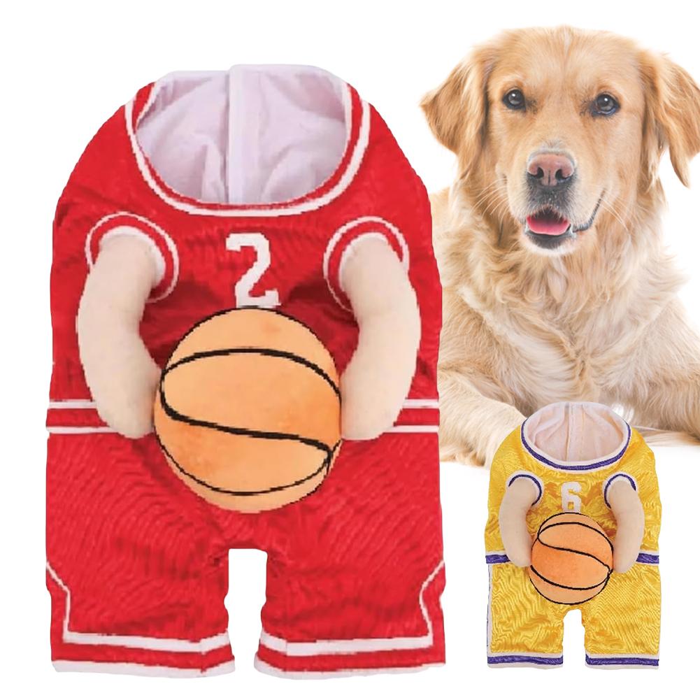 Dog Basketball Player Costume with Ball Dog Basketball Costume Pet Halloween Costume for Halloween