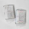Transparent PVC Traveler's Notebook Cover Pink Elastic Band Travel Journal Sleeve  For Scrapbook